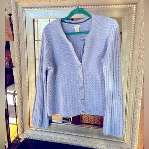 Sundance Cardigan Sweater Women Large Periwinkle Blue
